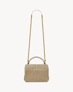 YSL College Medium in Quilted Suede - Image 6